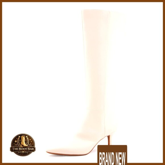 Knee-High Pointed Toe Boots Kitten Heel Elegant Chic Sophisticated Fashion